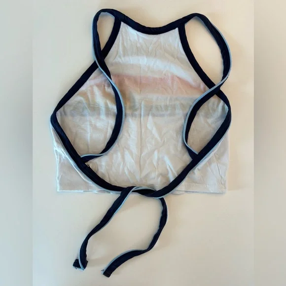 BDG Rainbow Halter Tie Back Crop Top - Picture 4 of 6